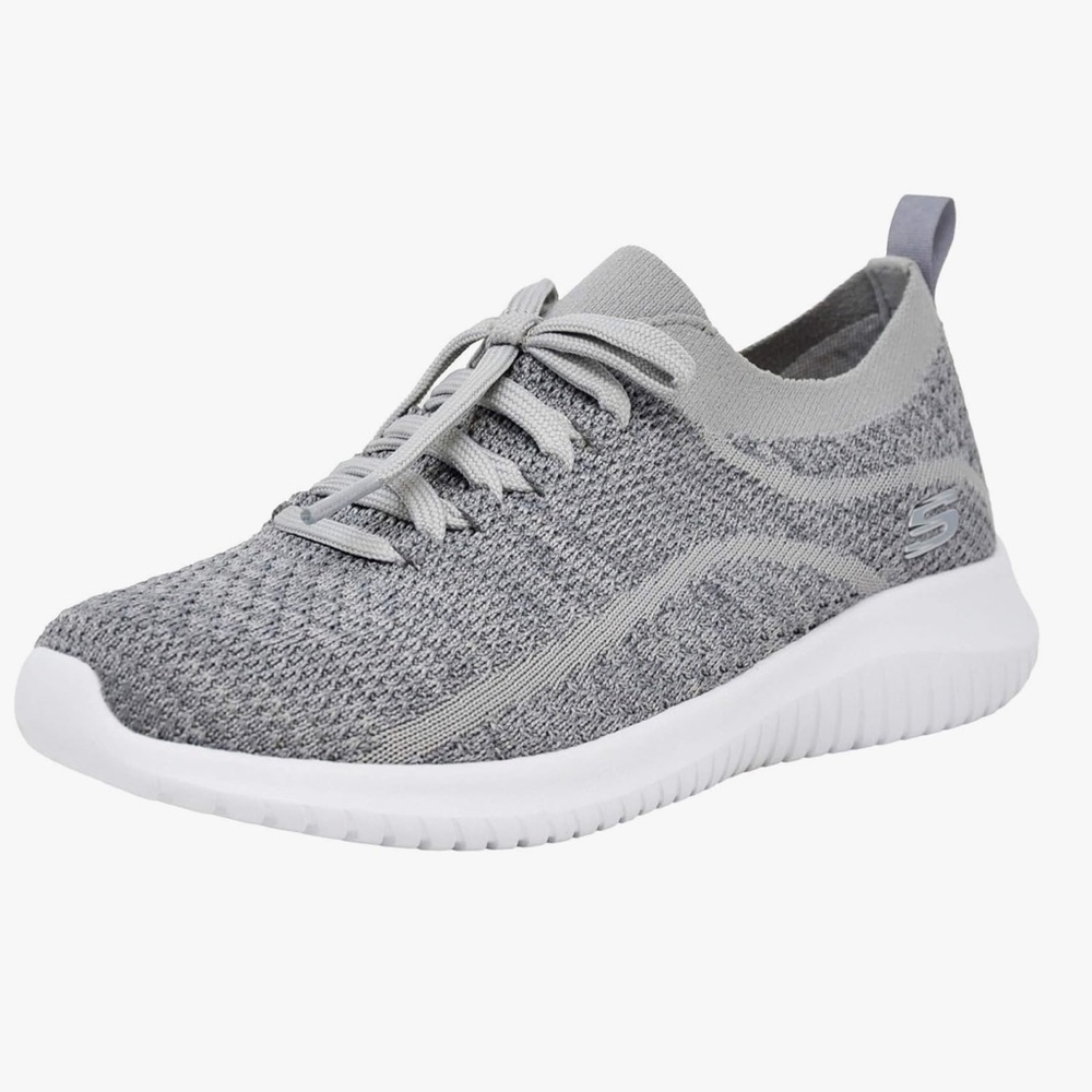 New Grey Skechers Ultra Flex Knit Sneakers Size 9 Wide